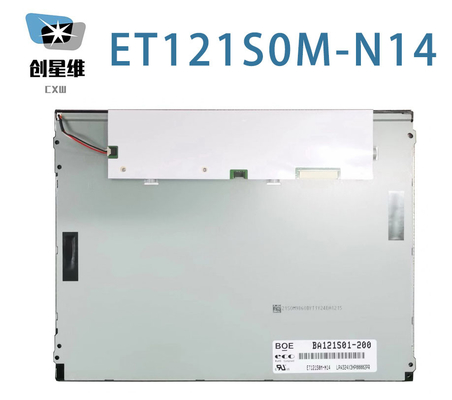 ET121S0M-N14 BOE 12.1&quot; 800 ((RGB) × 600, 400 cd/m2 80/80/65/75 Endüstriyel LCD Ekran