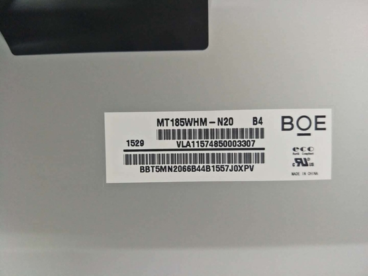 MV185WHB-N20 BOE 18.5" 1366 ((RGB) × 768, 0 cd/m2 endüstriyel LCD ekran