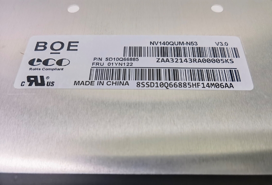 NV140QUM-N53 BOE 14.0&quot; 3840 ((RGB) × 2160, 500 cd/m2 endüstriyel LCD ekran
