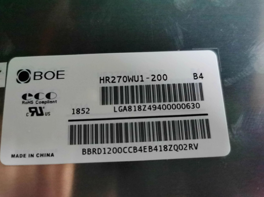 HR270WU1-200 BOE 27.0&quot; 1920 ((RGB) × 1080, 725 cd/m2 endüstriyel LCD ekran