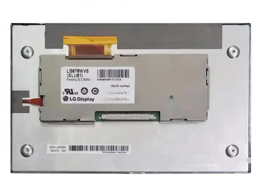 LB070WV8-SL02 LG Ekranı 7&quot; 800 ((RGB) × 480, WVGA 133PPI, 450 cd/m2 ENDİSTRİYAL LCD EKRAN