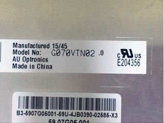 G070VTN02.0 3G titreşim 7 Inch Yüksek Parlaklık LCD Ekran 65/65/50/60 (Tip.)
