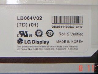 LB064V02-TD01 6.4 inç 640×480 250 cd/m2 Görme açısı 65/65/50/60 TFT-LCD, LCM