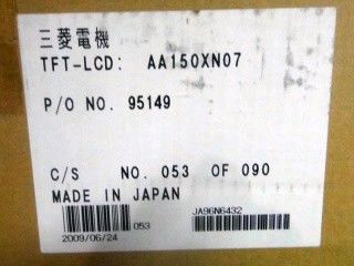 AA150XN07 4 PC CCFL TFT LCD 15 Inch Endüstriyel TFT Ekranı 75/75/50/60 (Tip.)