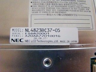 NL4823BC37-05 CCFL Arkaplan Işığı 7.0 INCH 480×234 NEC TFT LCD 157.5 ((H) ×90.5 ((V) mm