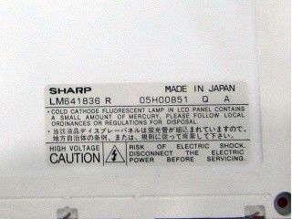 LM641836R INCH Keskin TFT LCD Ekranı 9.4" 70 cd/m2 (Tip.) 191.97 ((W) × 143.97 ((H) mm