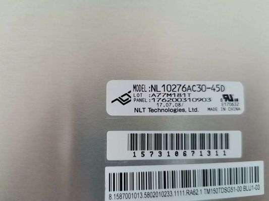 15 inç 1024 * 768 TFT LCD Panel NL10276AC30-45D, Endüstriyel İçin Kullanılan LED Sürücülü