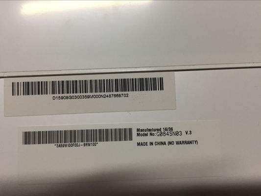 G084SN03 V3 8.4 INCH 250 cd/m2 800×600 Görme açısı 80/80/80/60 TFT-LCD, LCM