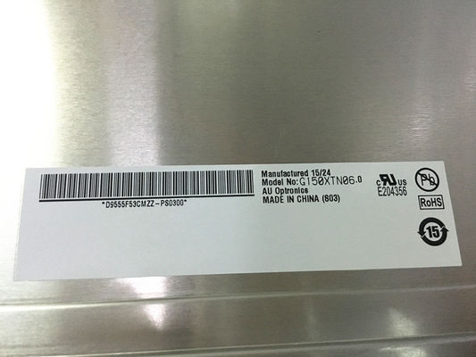 G150XTN06.0 1024×768 XGA 85PPI 450cd/m2 Endüstriyel LCD Panel LCD ekranı