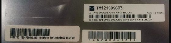SVGA 82PPI 12.1" 800×600 RGB Tianma TFT LVDS TM121SDSG03 80/80/65/75 (Tip.)