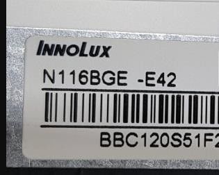 N116BGE-E42 Innolux 11,6&quot; 1366(RGB)×768 220 cd/m² ENDÜSTRİYEL LCD EKRAN