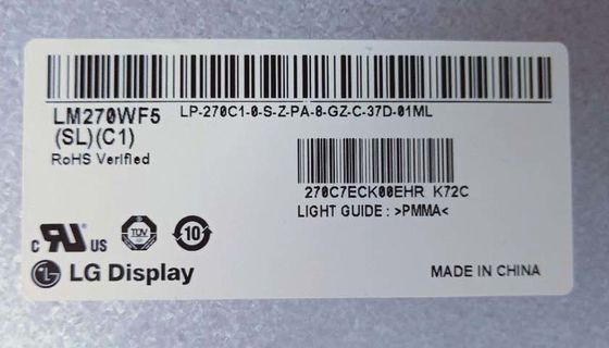 81PPI 27.0&quot; 1920x1080 300cd/m2 Kare LCD Panel LM270WF5-SLB1