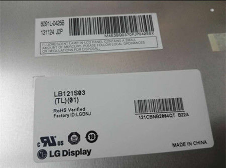 12.1" 800x600 TFT LCD Panel 450cd/m2 LB121S03-TL03 70/70/55/65 (Tip.)