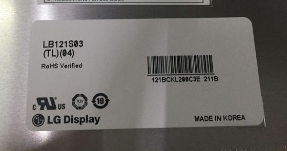 LB121S03-TD02 12.1 Inch 800x600 82PPI Tft LCD Ekranı 250cd/M2 LG LCD.