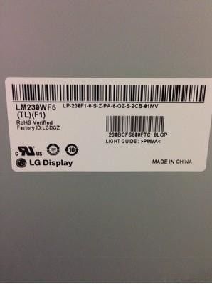 LM230WF5-TLF1 95PPI Kare Tft Ekran 23.0&quot; 250cd/M2 WLED Sürücü