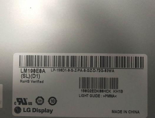1280×1024 250cd/m2 86PPI WLED LCD Ekran 19,0&quot; LM190E0A-SLD1