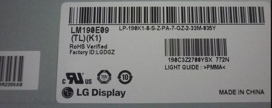 SXGA 1280×1024 TFT LCD Panel 86PPI 250cd/m2 LM190E09-TLK1 85/85/75/85 (Tip.)