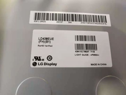450cd/M2 RGB FHD 51PPI Kare Lcd Panel 43&quot; 1920×1080 LD430EUE-FHB1